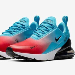 Men's Nike Air Max 270- Firecracker Blue Fury White University Red SIZE 12